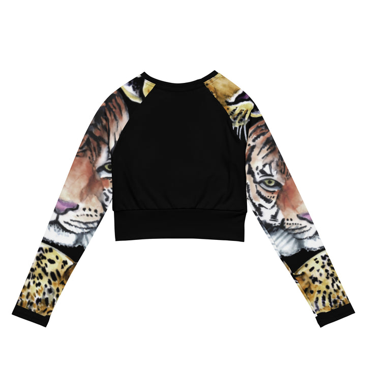 Recycled long-sleeve crop top