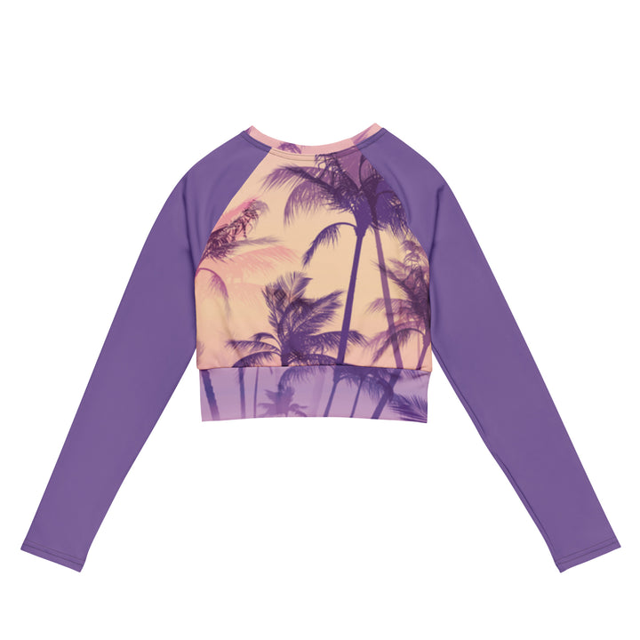 Recycled long-sleeve crop top