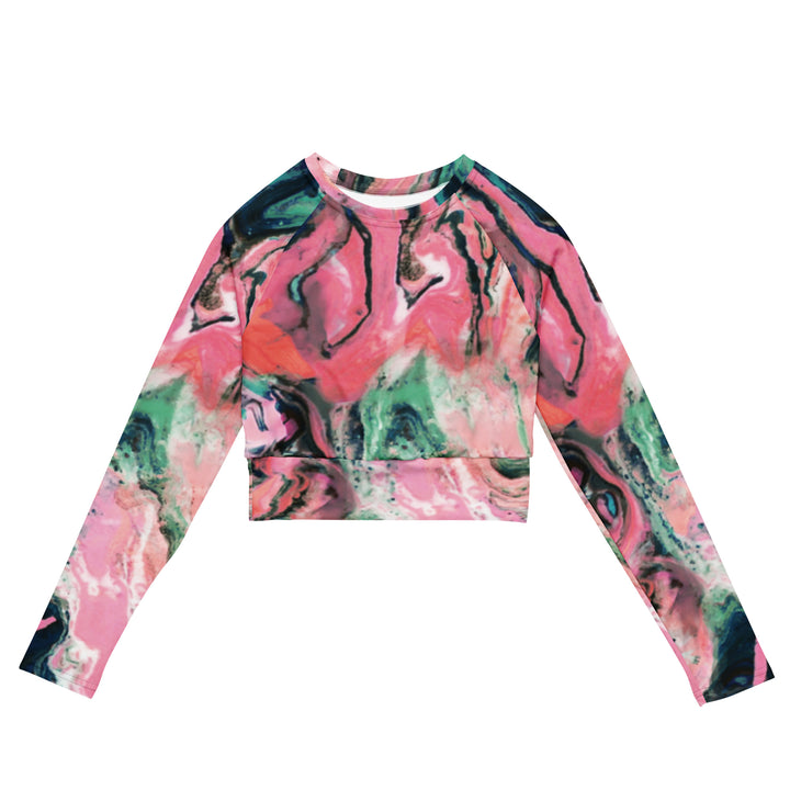Recycled long-sleeve crop top
