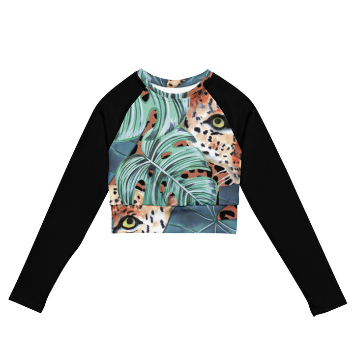 Recycled long-sleeve crop top