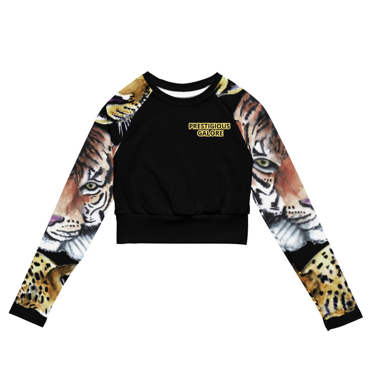 Recycled long-sleeve crop top