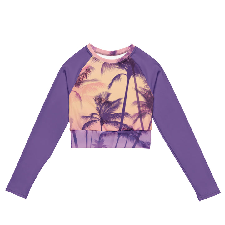 Recycled long-sleeve crop top