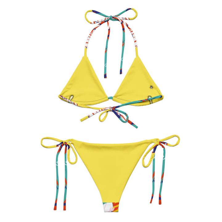 All-over print recycled string bikini