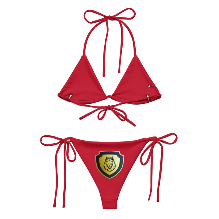 All-over print recycled string bikini