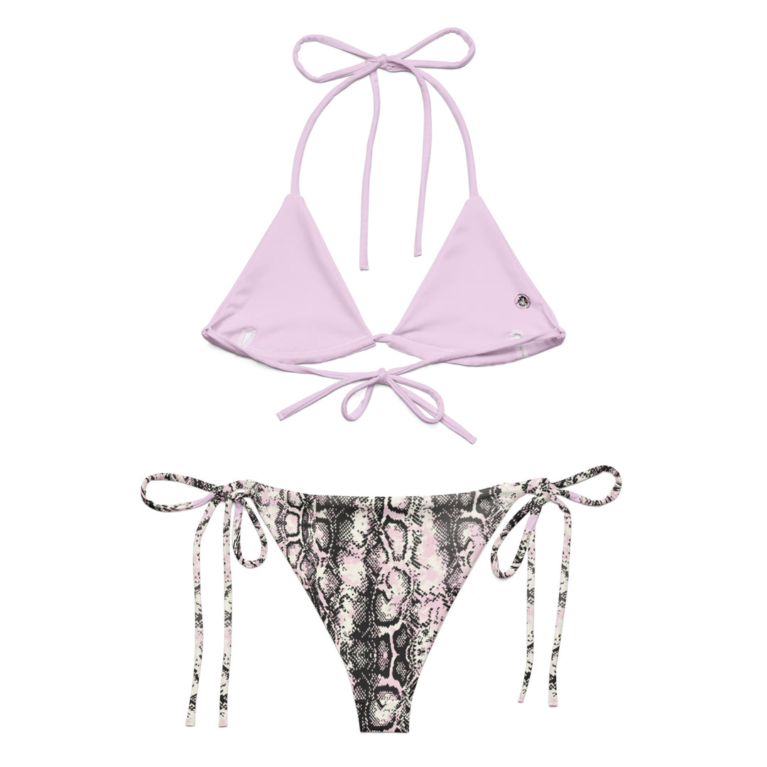 All-over print recycled string bikini