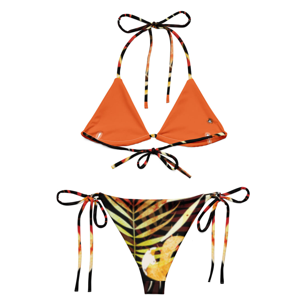 All-over print recycled string bikini