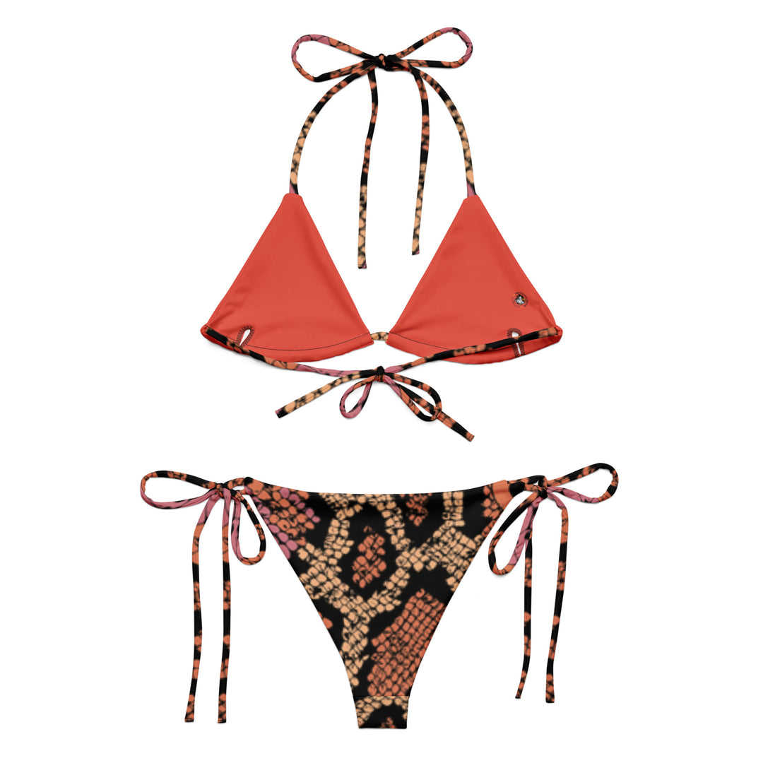 All-over print recycled string bikini