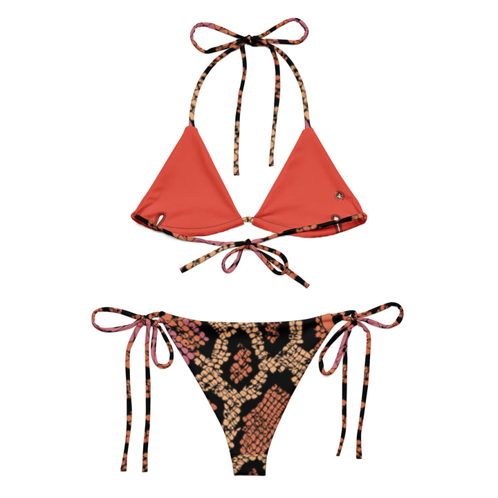 All-over print recycled string bikini