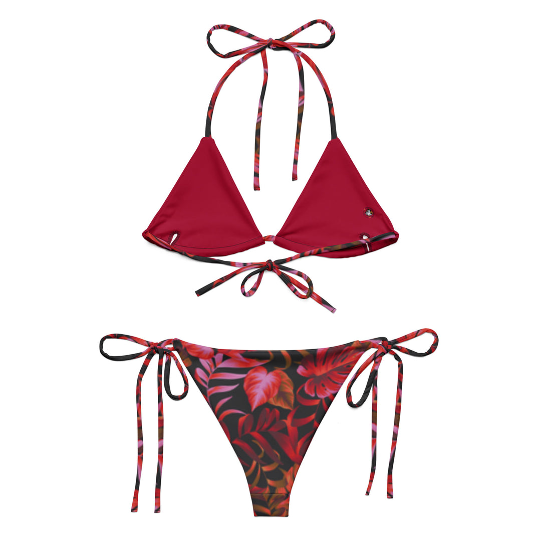 All-over print recycled string bikini