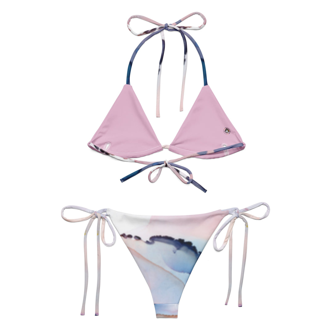 All-over print recycled string bikini