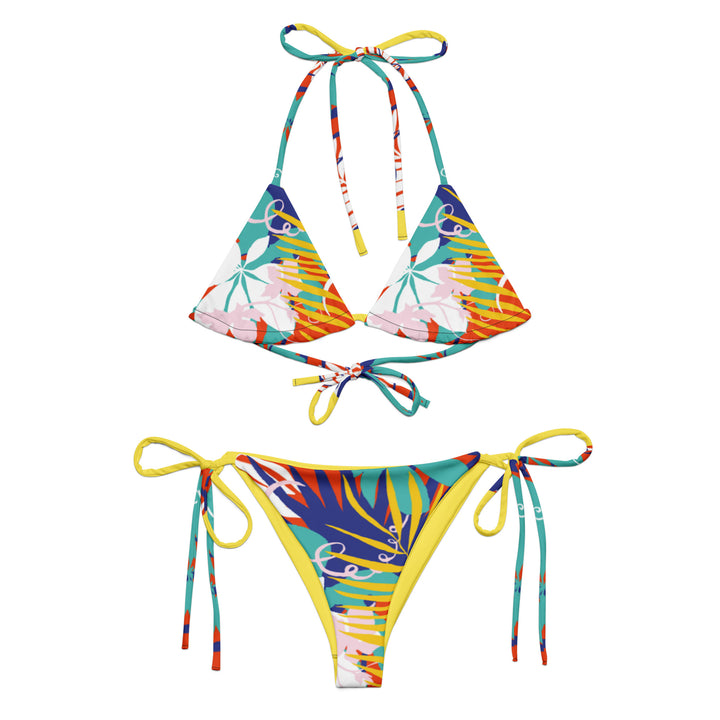 All-over print recycled string bikini