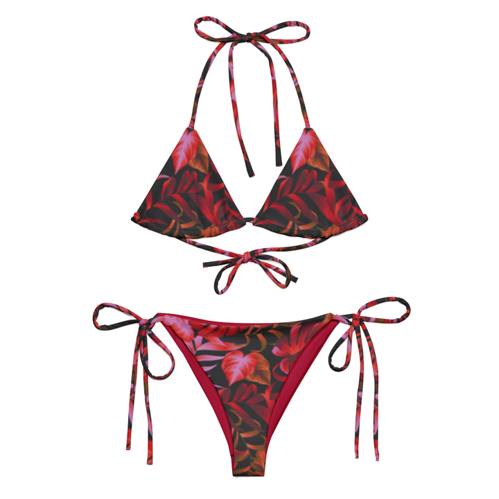 All-over print recycled string bikini