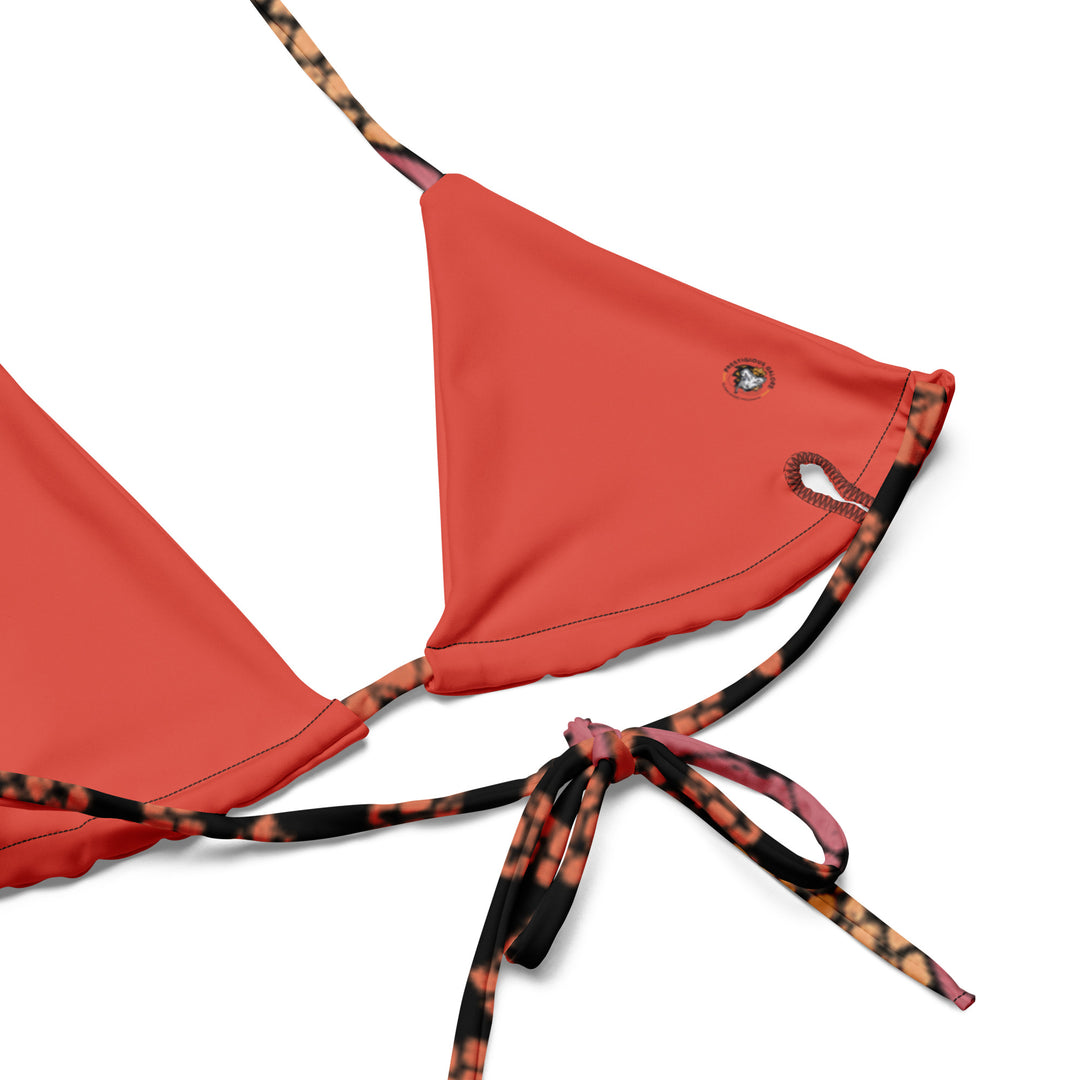 All-over print recycled string bikini