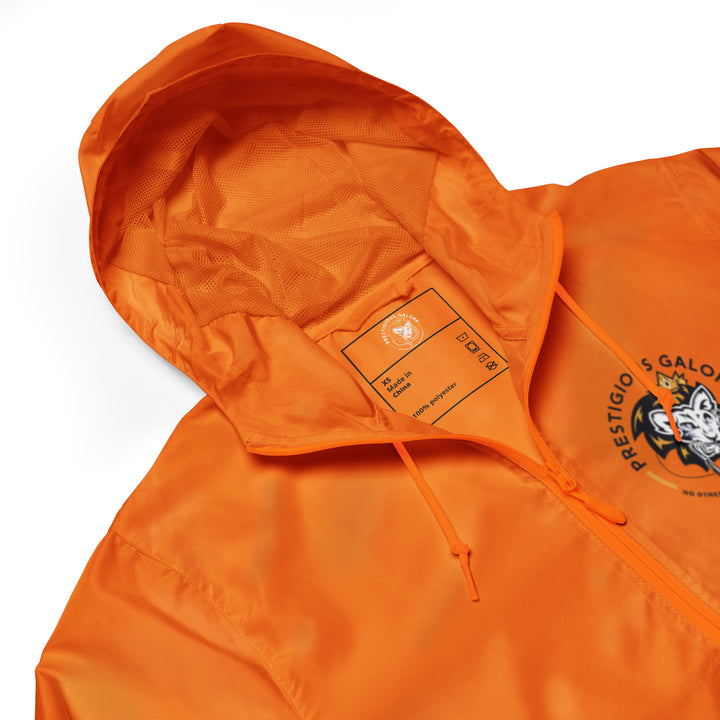 Cortavientos ligero unisex con cremallera.